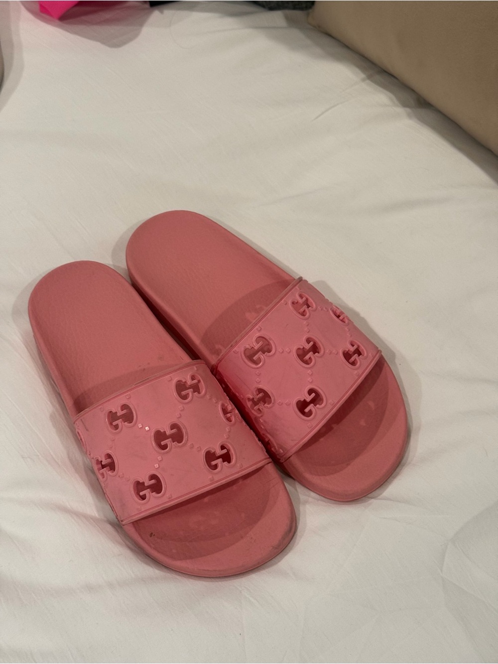 Pink Slide Sandals - Women's Casual Pool Slides GUCCI